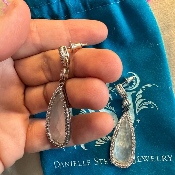 Silver and Crystal Danielle Stevens Earrings - Picture 3 of 5